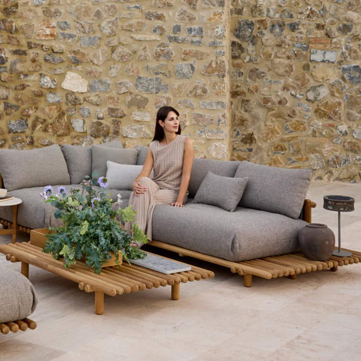 Cane-line Sticks Platform, Corner Sofa