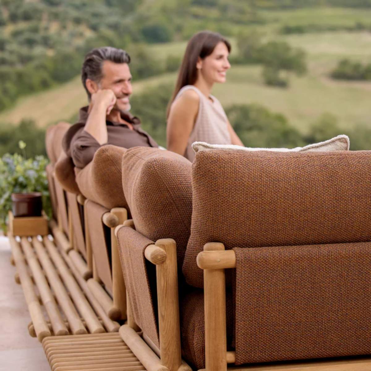 Cane-line Sticks Platform, Corner Sofa Large