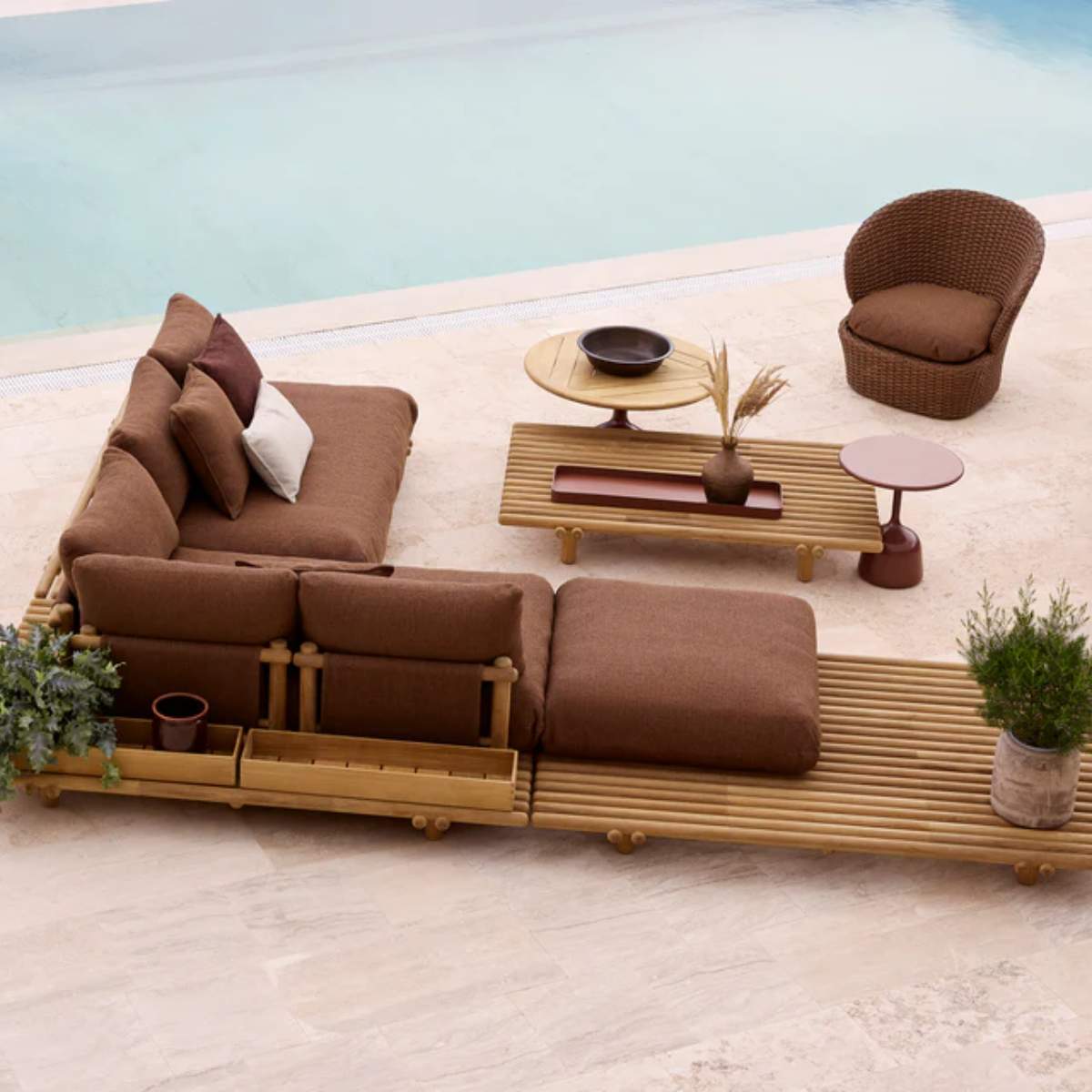 Cane-line Sticks Platform, Corner Sofa Large