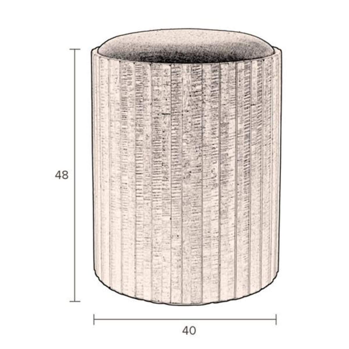 Dutch Bone Storage Pouf Bay