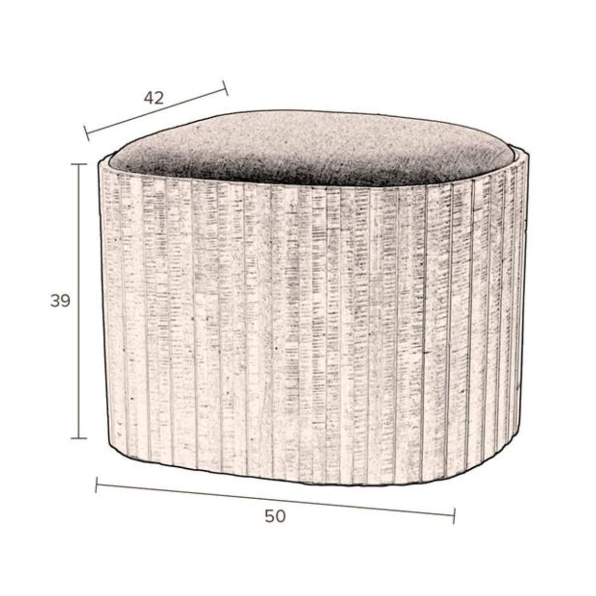 Dutch Bone Storage Pouf Bay