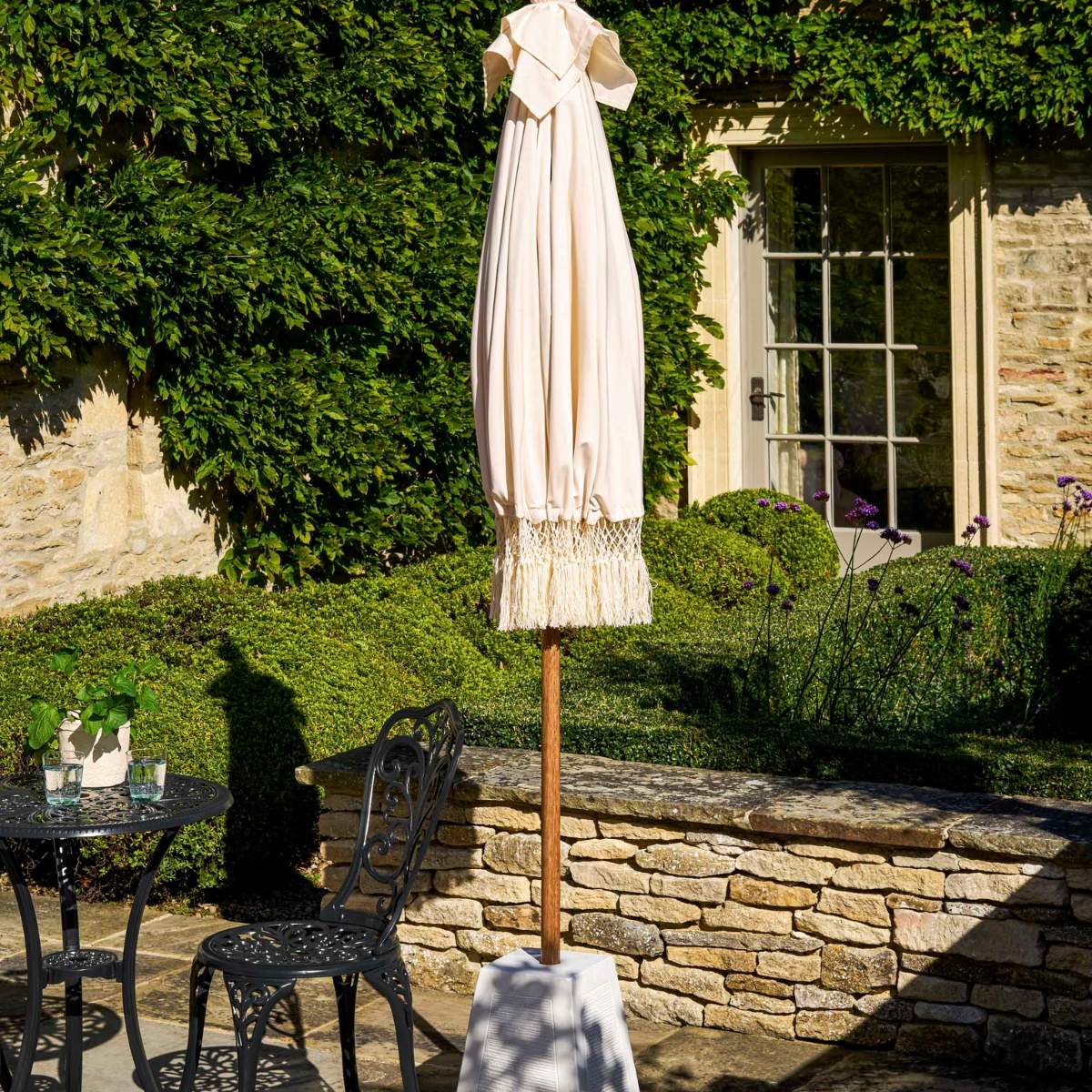 Garden Trading Summerleaze Teak Parasol Natural