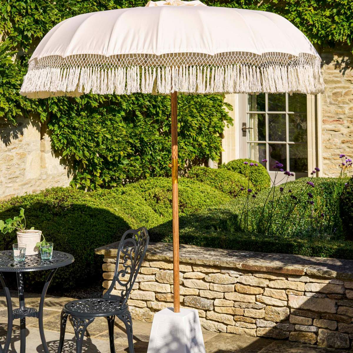 Garden Trading Summerleaze Teak Parasol Natural