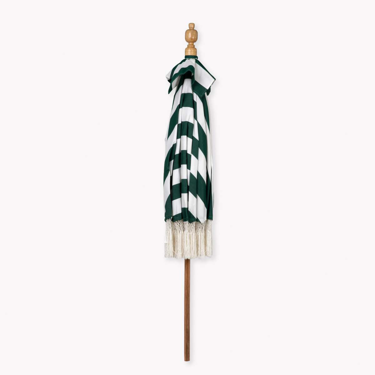 Garden Trading Summerleaze Teak Stripe Parasol Green