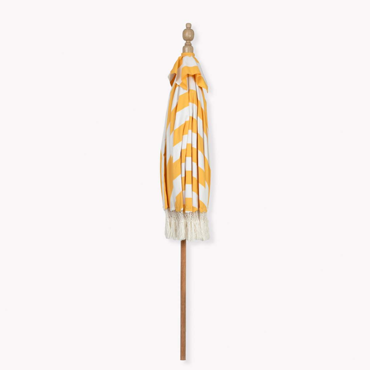 Garden Trading Summerleaze Teak Stripe Parasol Yellow