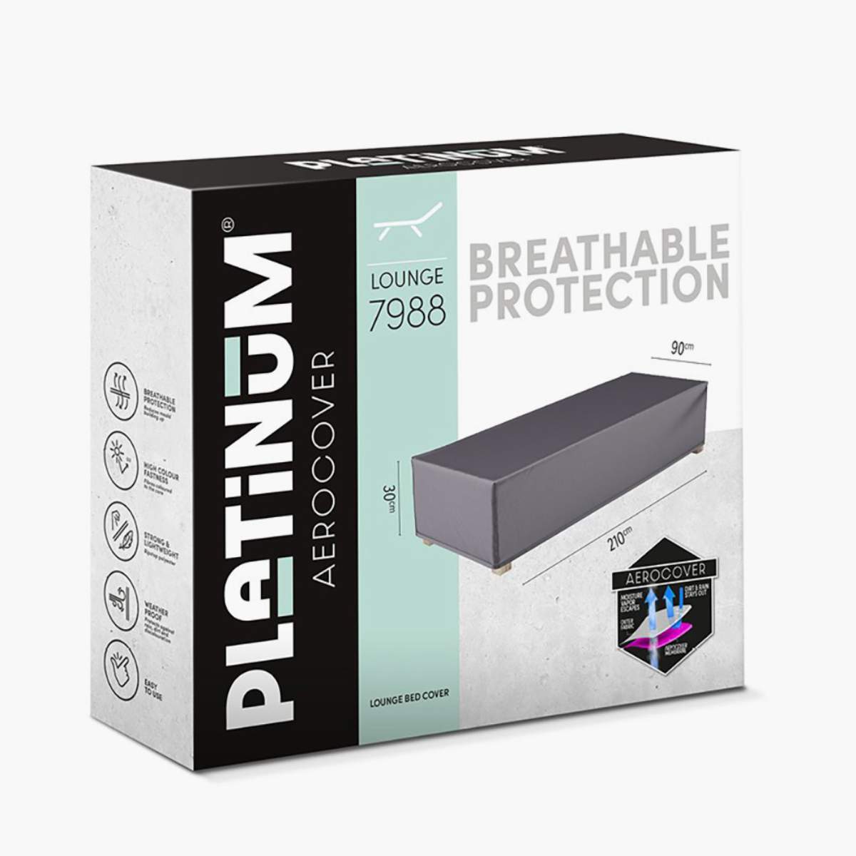 Pacific Lifestyle Sunbed Aerocover 210x90x30cm high