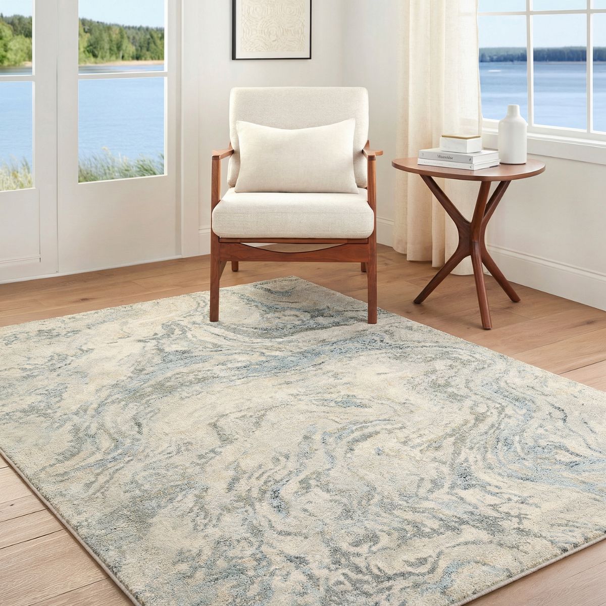 Surya Livabliss Avellino Abstract Modern Marble High Pile Rug