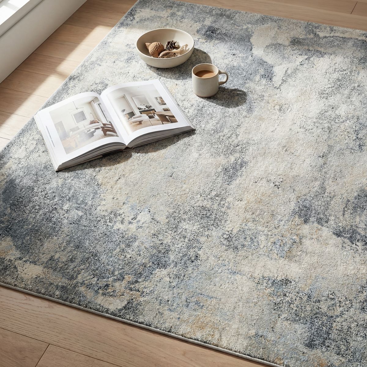Surya Livabliss Avellino Abstract Modern Marble High Pile Rug