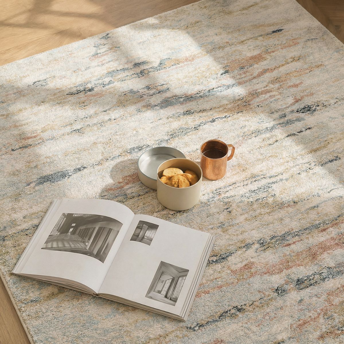 Surya Livabliss Avellino Abstract Modern Marble High Pile Rug