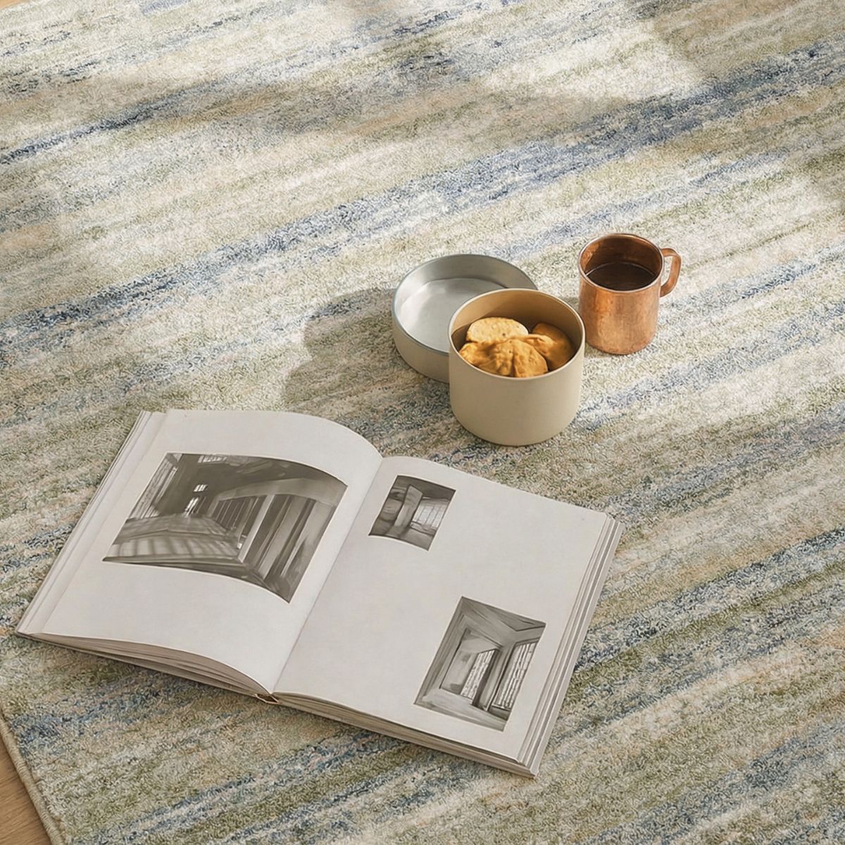 Surya Livabliss Avellino Abstract Modern Marble High Pile Rug