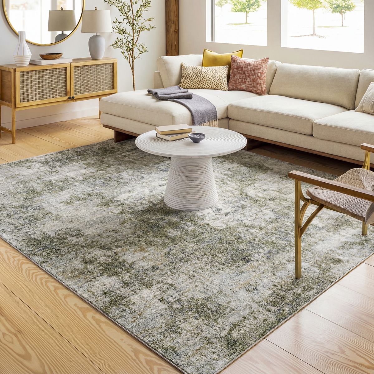 Surya Livabliss Avellino Abstract Modern Marble High Pile Rug