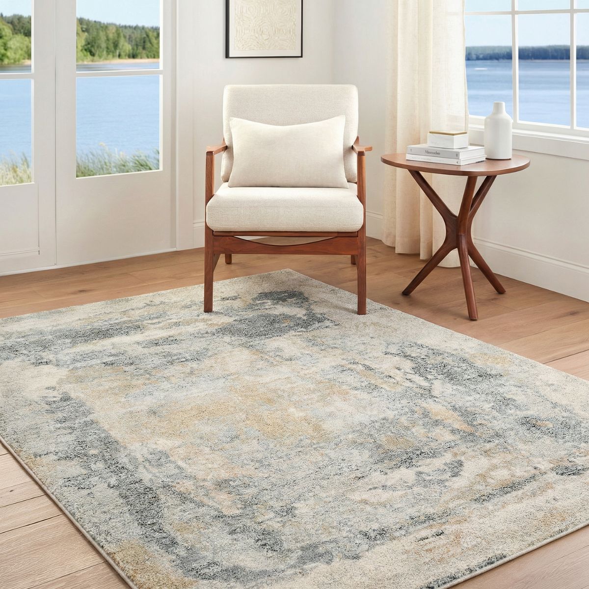Surya Livabliss Avellino Abstract Modern Marble High Pile Rug