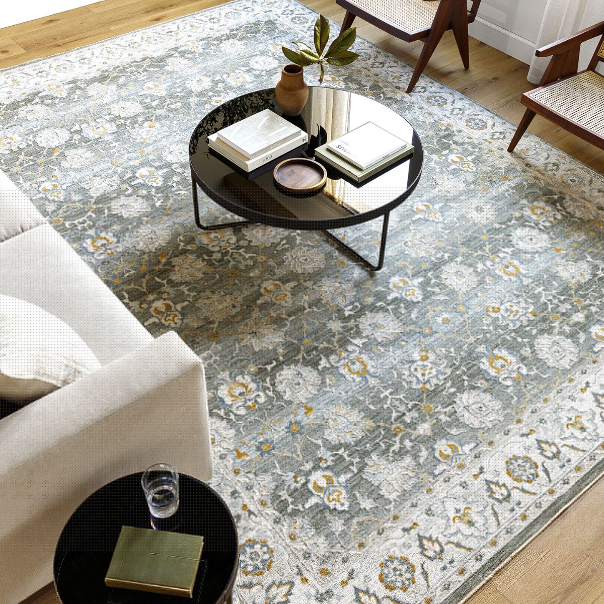 Surya Livabliss Dresden Vintage Traditional Boho Fringe Rug