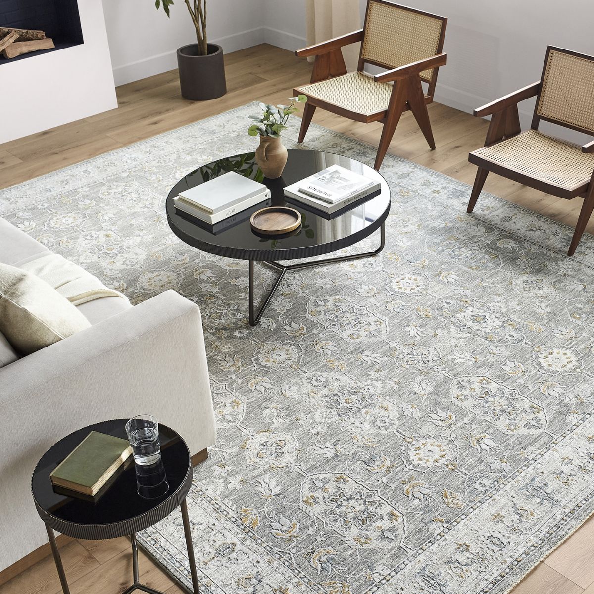 Surya Livabliss Dresden Vintage Traditional Boho Fringe Rug