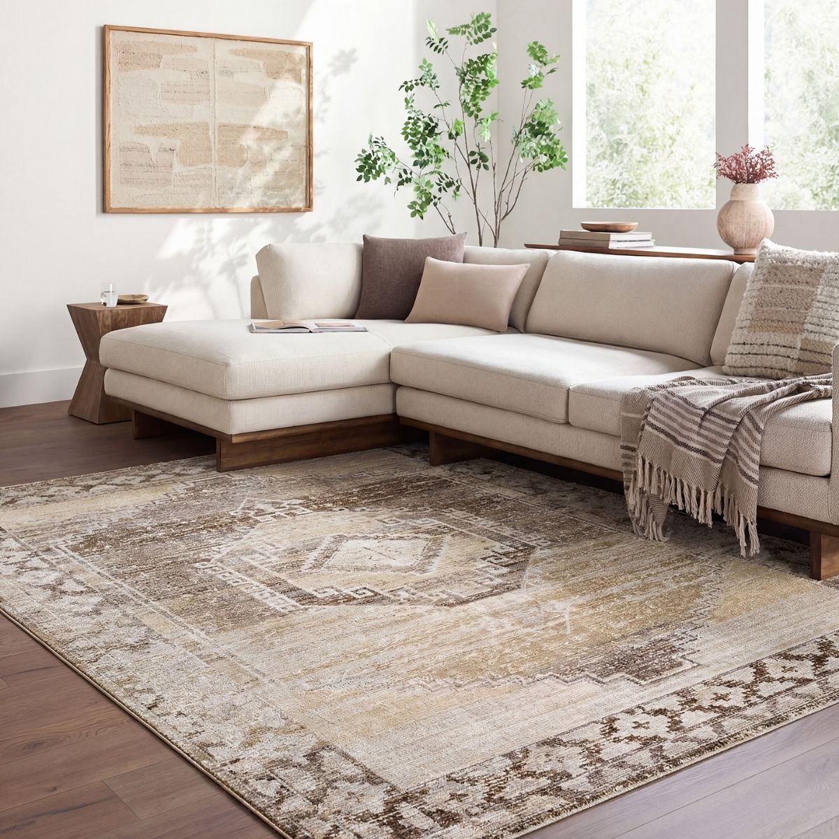 Surya Livabliss Fifth Avenue Vintage Traditional Boho Fringe Rug