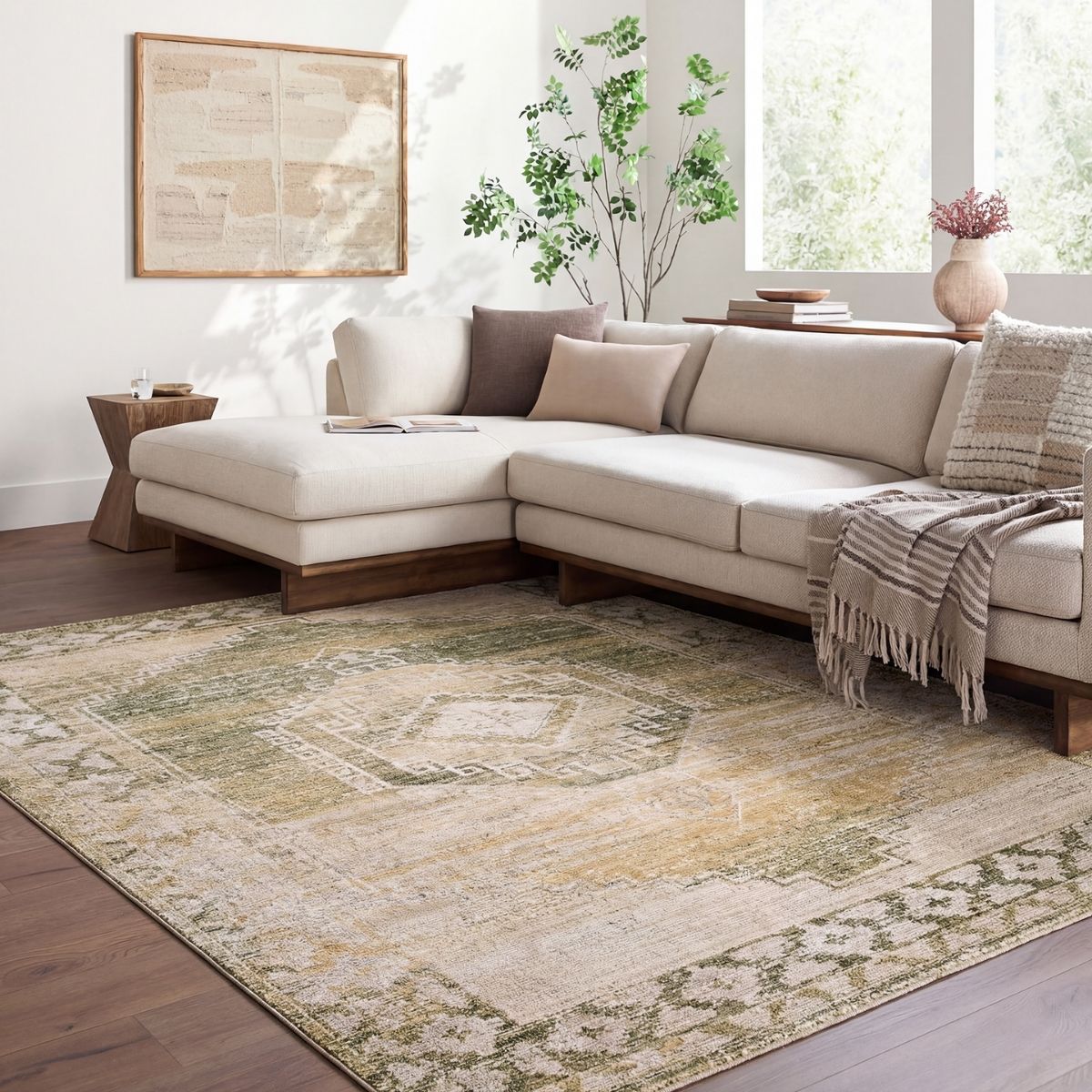 Surya Livabliss Fifth Avenue Vintage Traditional Boho Fringe Rug