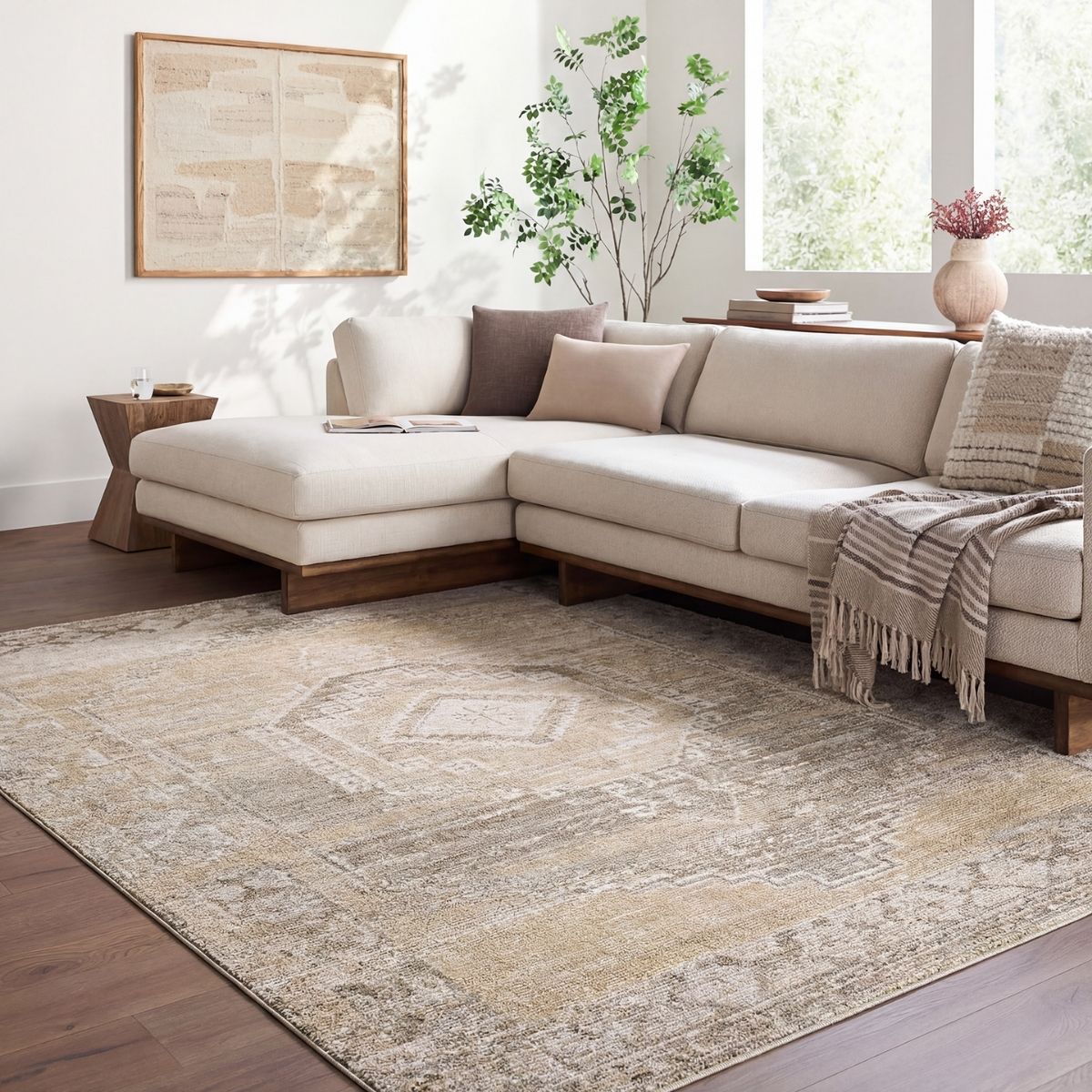 Surya Livabliss Fifth Avenue Vintage Traditional Boho Fringe Rug