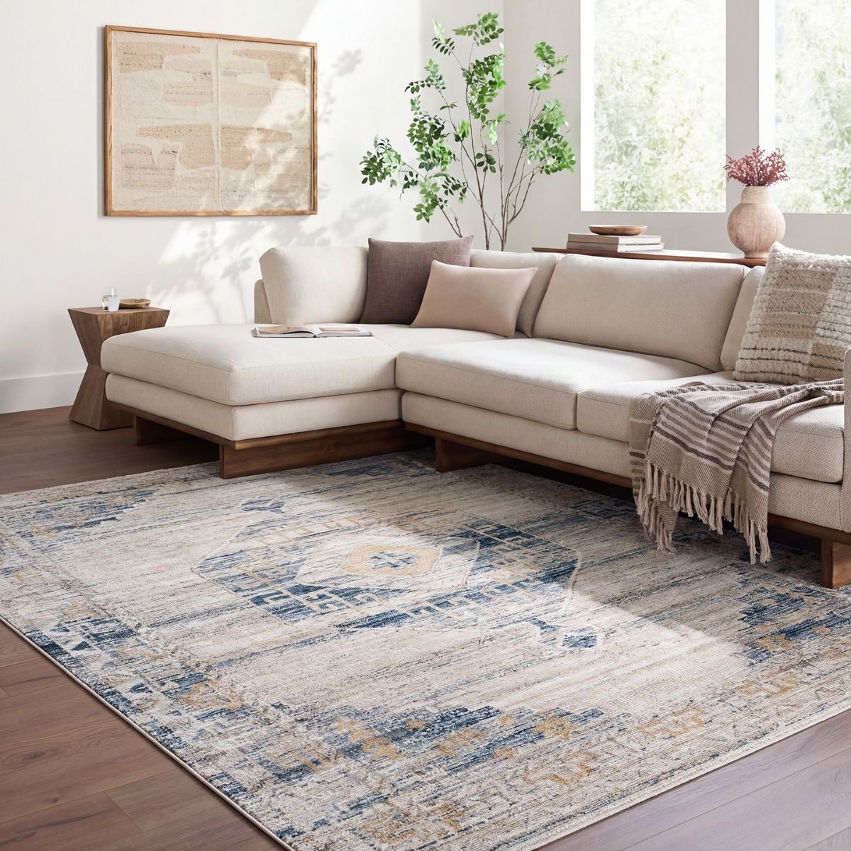 Surya Livabliss Fifth Avenue Vintage Traditional Boho Fringe Rug