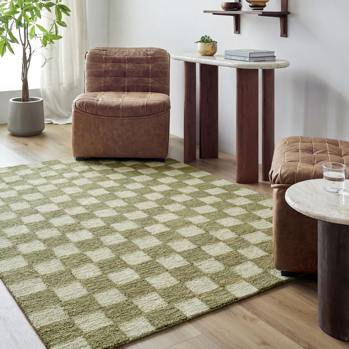Surya Livabliss Klopp Modern Wool Checkboard Rug