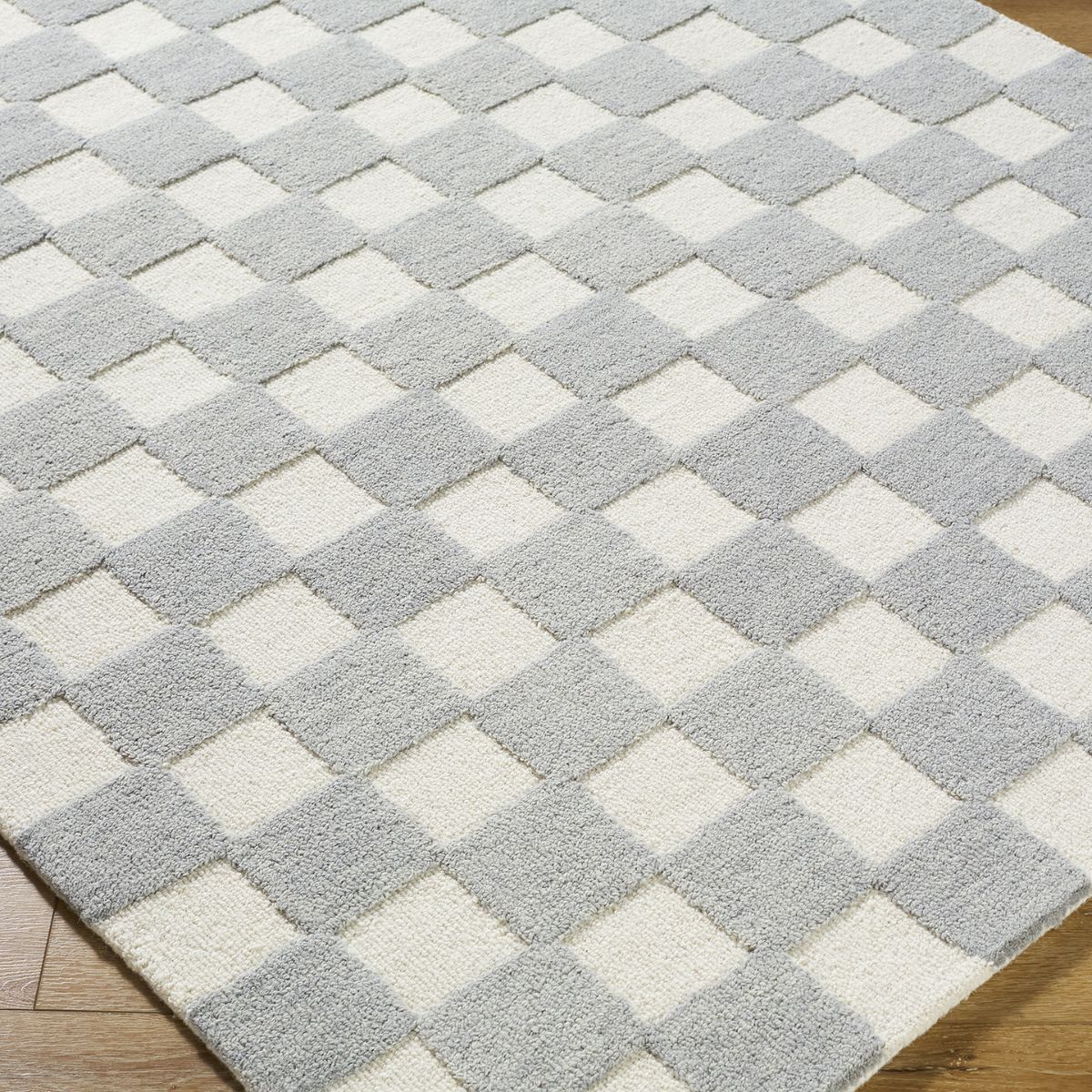 Surya Livabliss Klopp Modern Wool Checkboard Rug