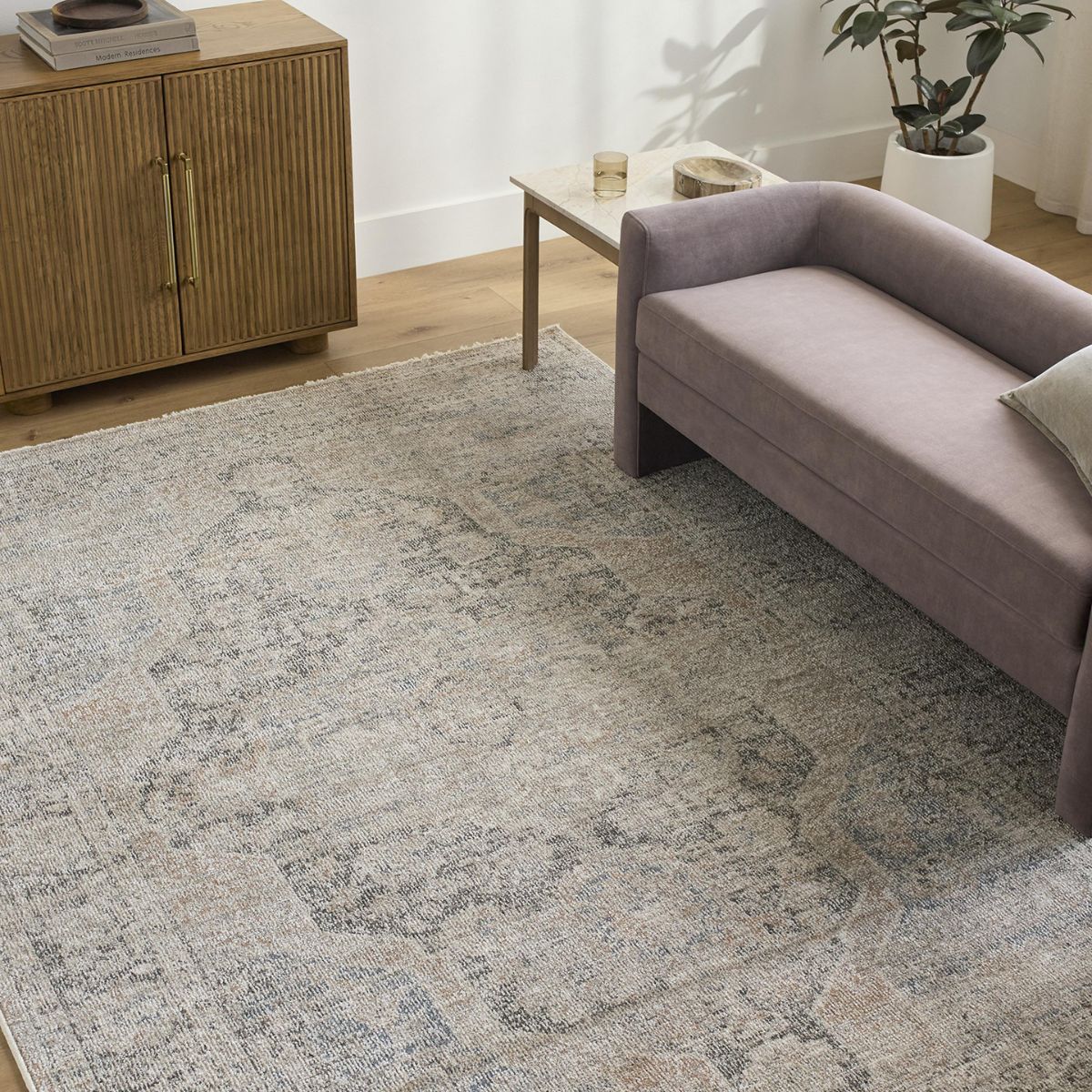 Surya Livabliss Maria Elena Galey Alix Vintage Traditional Vintage Boho Fringe Rug