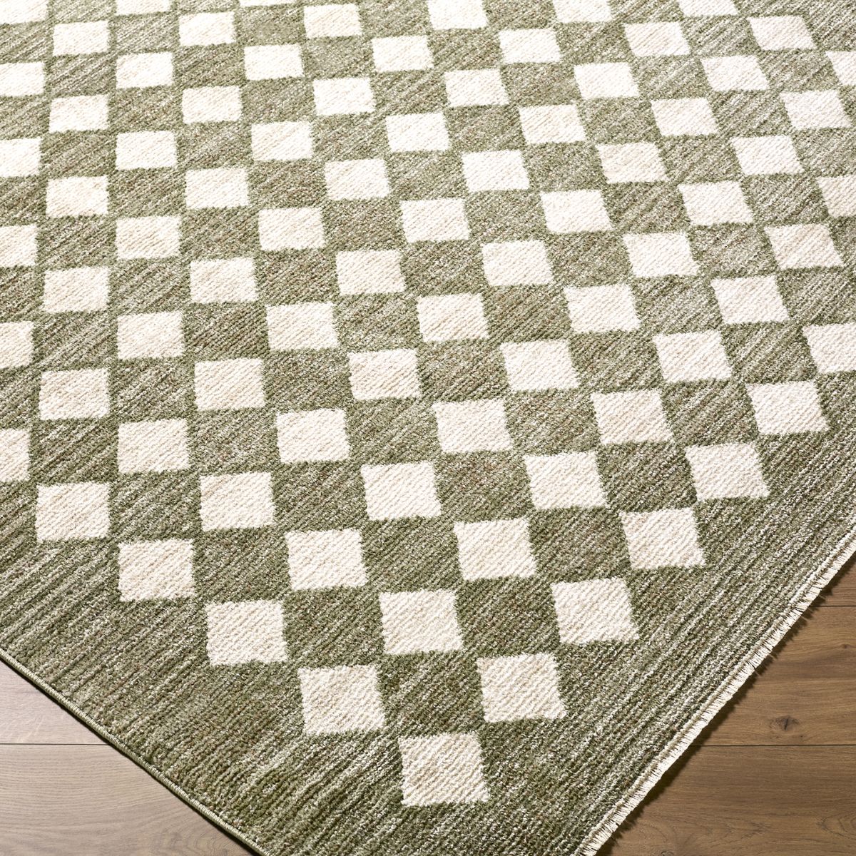 Surya Livabliss Myrtle Avenue V Galey Alix Geometric Diamond Fringe Rug