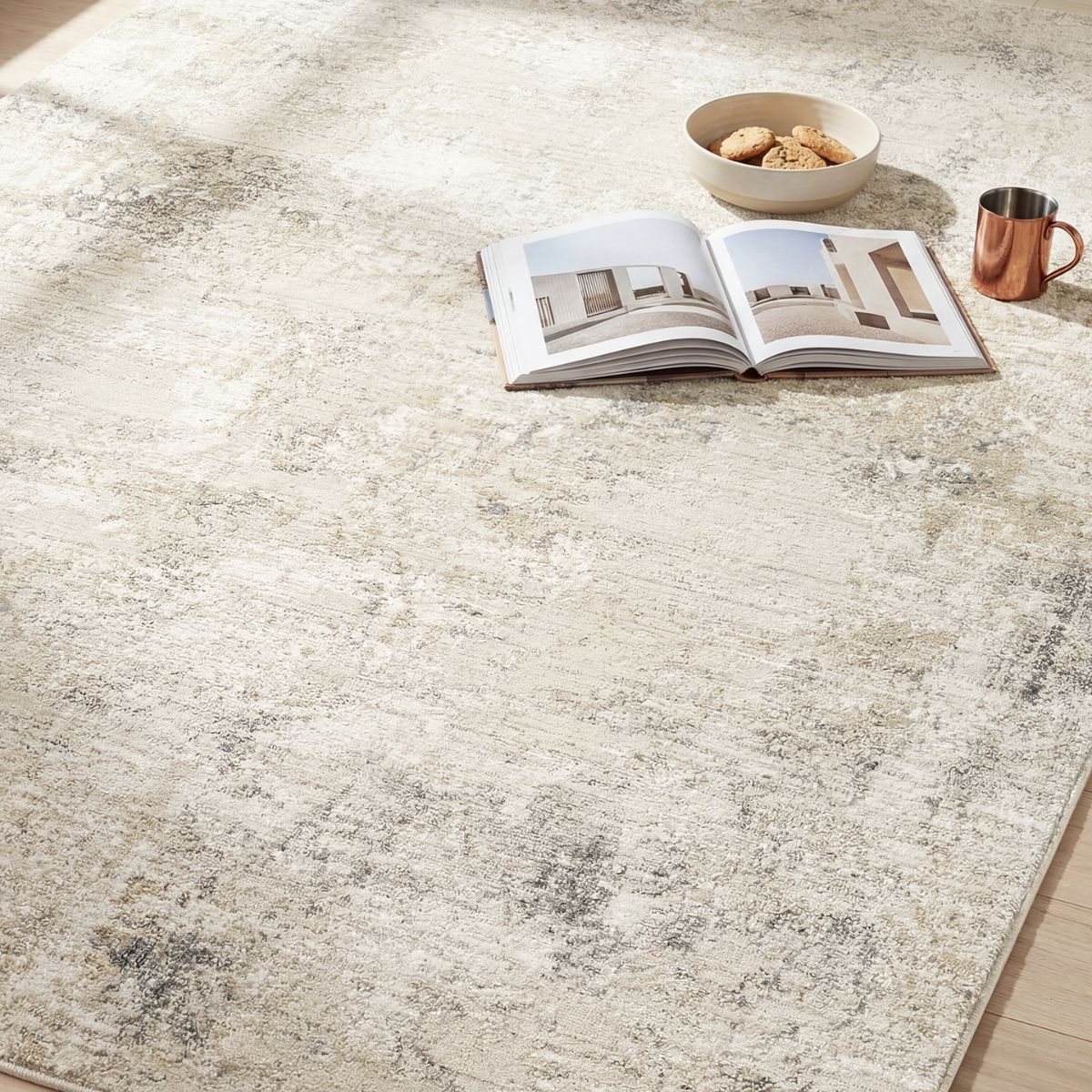 Surya Livabliss Nathan Abstract Modern Marble Fringe Rug