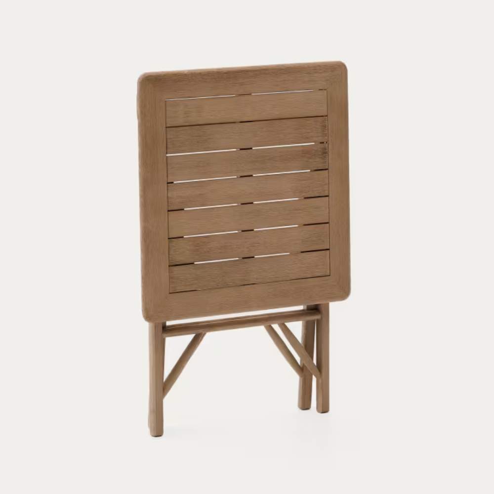 Kave Home Dandara Folding Table in FSC 100% Solid Acacia Wood, 66 x 66 cm