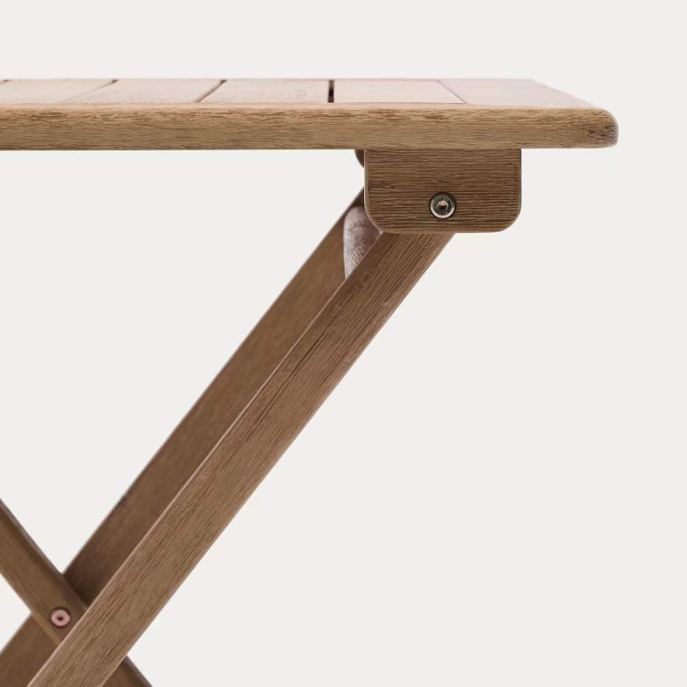 Kave Home Dandara Folding Table in FSC 100% Solid Acacia Wood, 66 x 66 cm