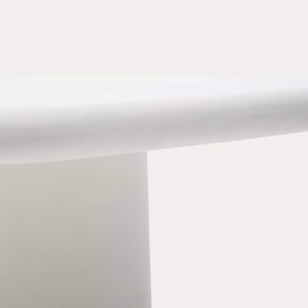 Kave Home Addaia White Cement Table – 135 x 135 cm