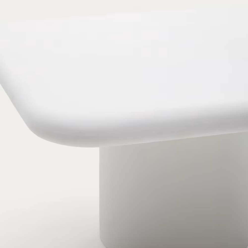 Kave Home Addaia White Cement Table – 135 x 135 cm