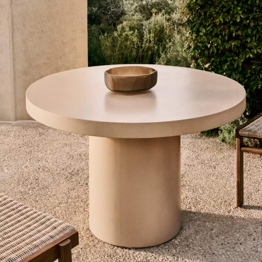 Kave Home Aiguablava Beige Cement Round Table Ø120cm
