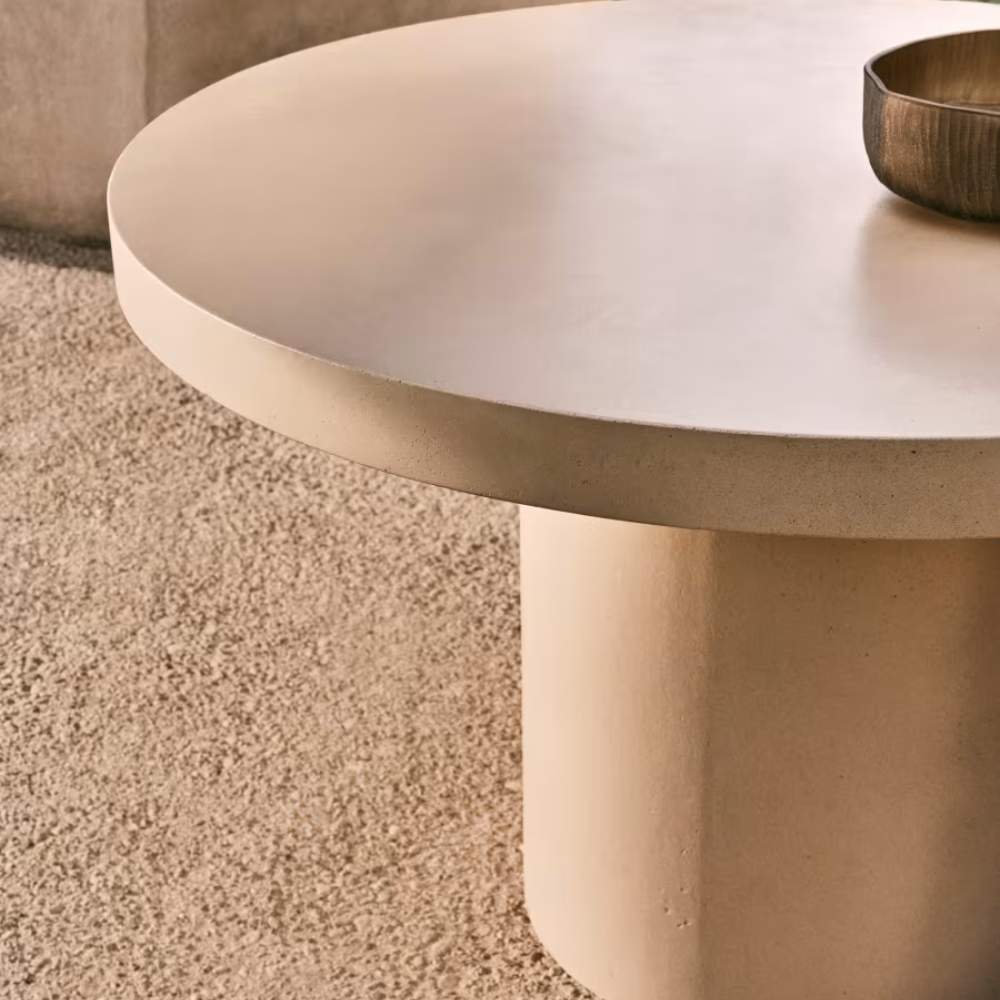 Kave Home Aiguablava Beige Cement Round Table Ø120cm