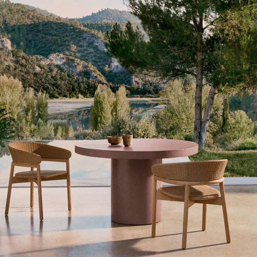 Kave Home Aiguablava Terracotta Cement Round Table Ø120cm