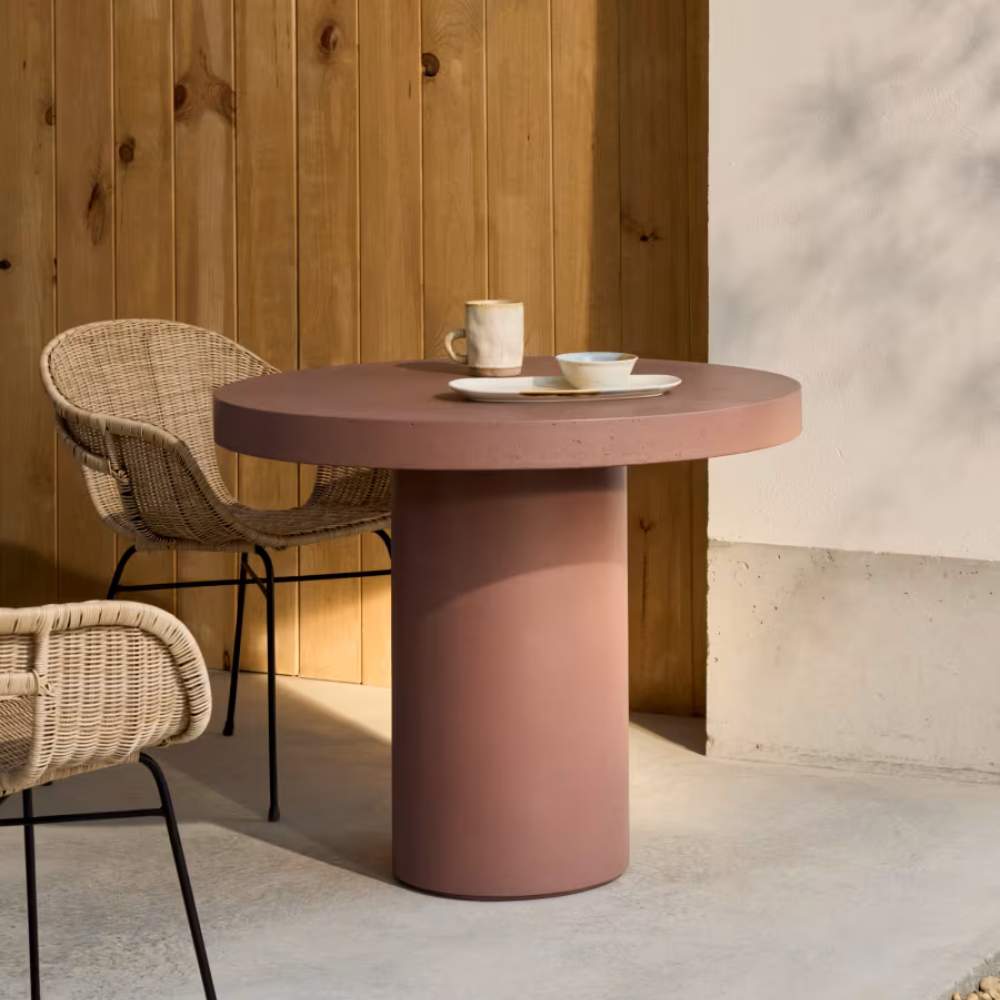 Kave Home Aiguablava Terracotta Cement Round Table Ø90cm