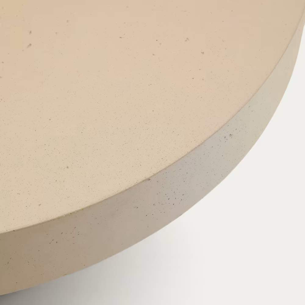 Kave Home Aiguablava Beige Cement Coffee Table Ø90cm