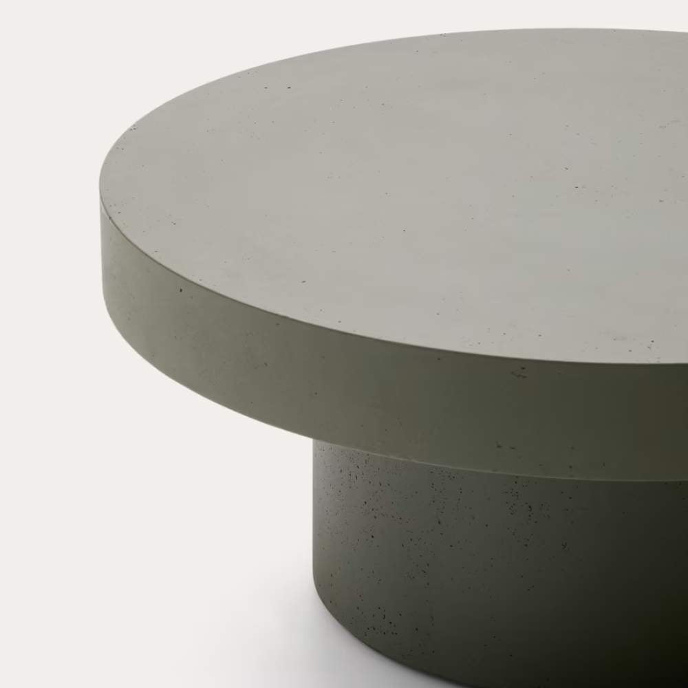 Kave Home Aiguablava Green Cement Coffee Table Ø66cm