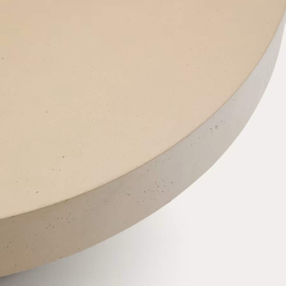 Kave Home Aiguablava Beige Cement Coffee Table Ø66cm