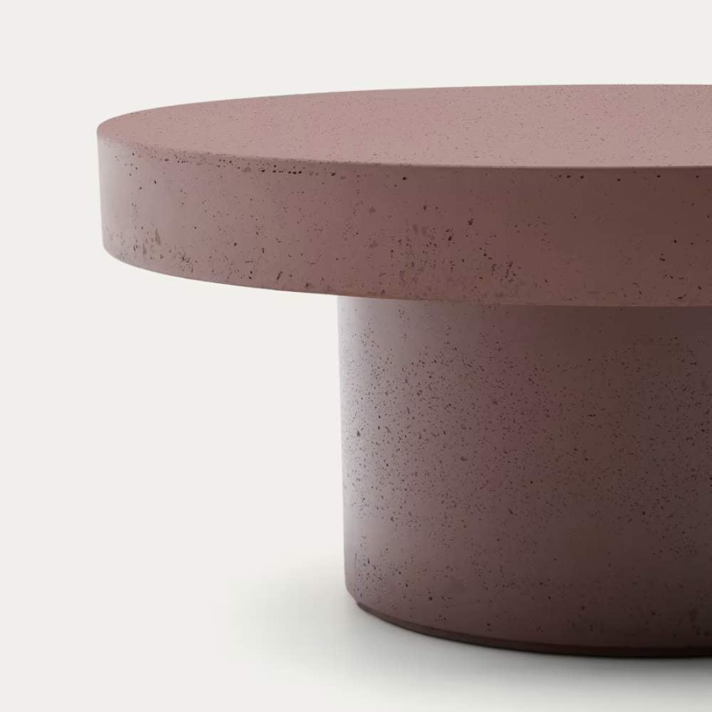 Kave Home Aiguablava Terracotta Cement Coffee Table Ø66cm