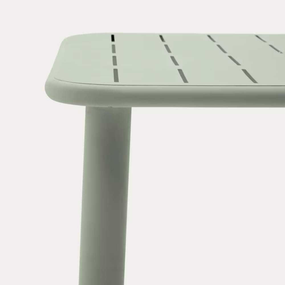 Kave Home Brai Outdoor Table in Turquoise Galvanized Steel, 180 x 90cm