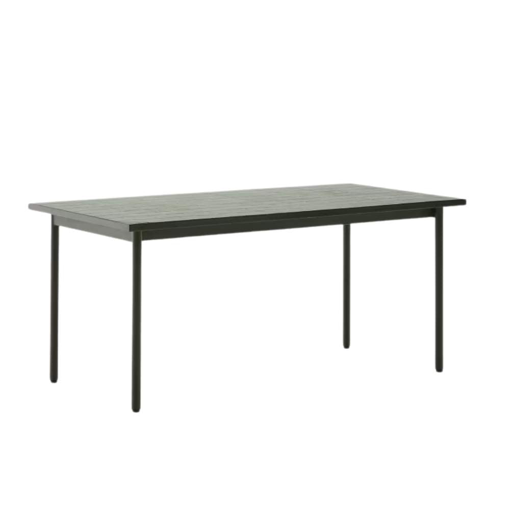 Kave Home Maurina Outdoor Table in Green Galvanized Steel with Green Tiles - 182 x 91cm