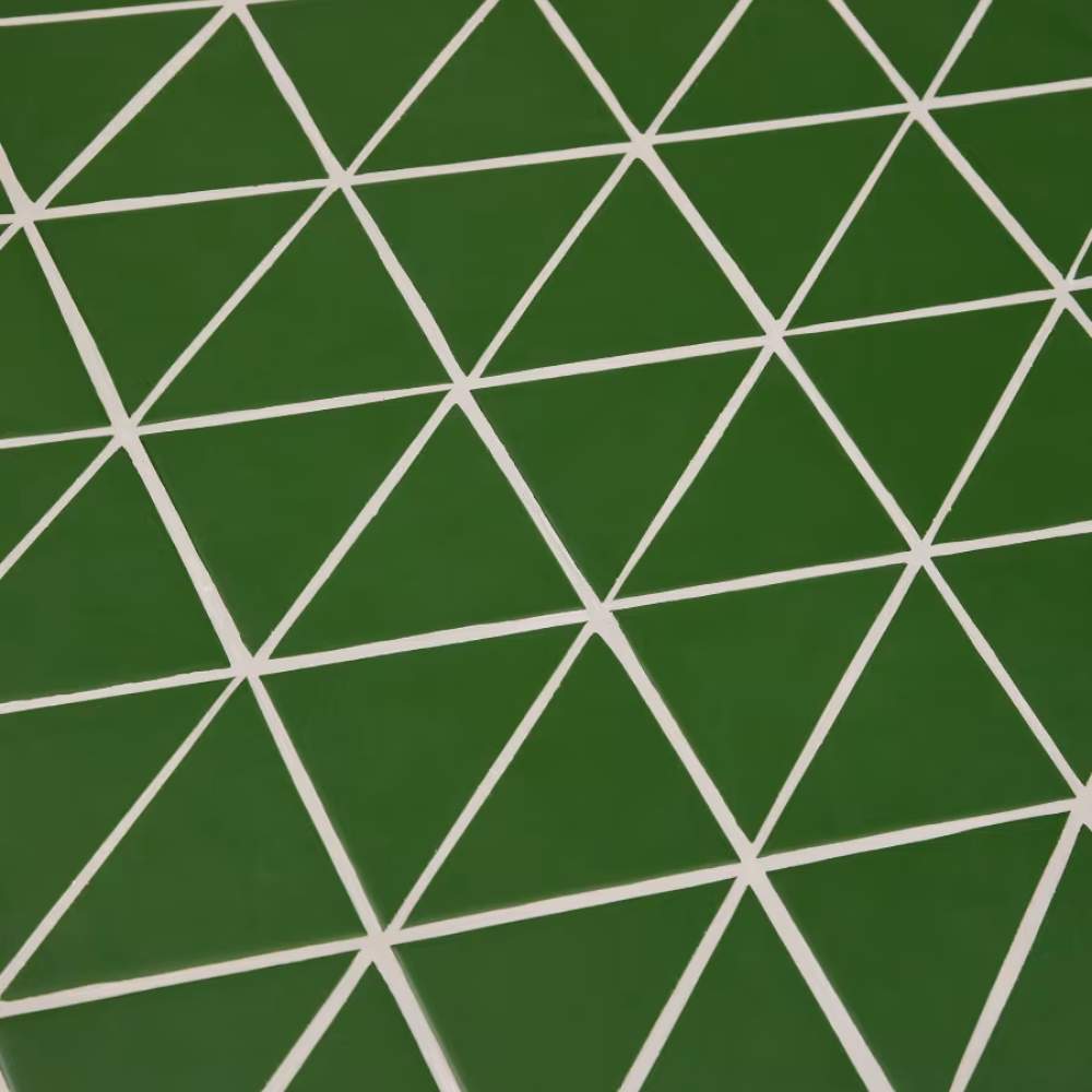 Kave Home Maurina Outdoor Table in Green Galvanized Steel with Green Tiles - 182 x 91cm