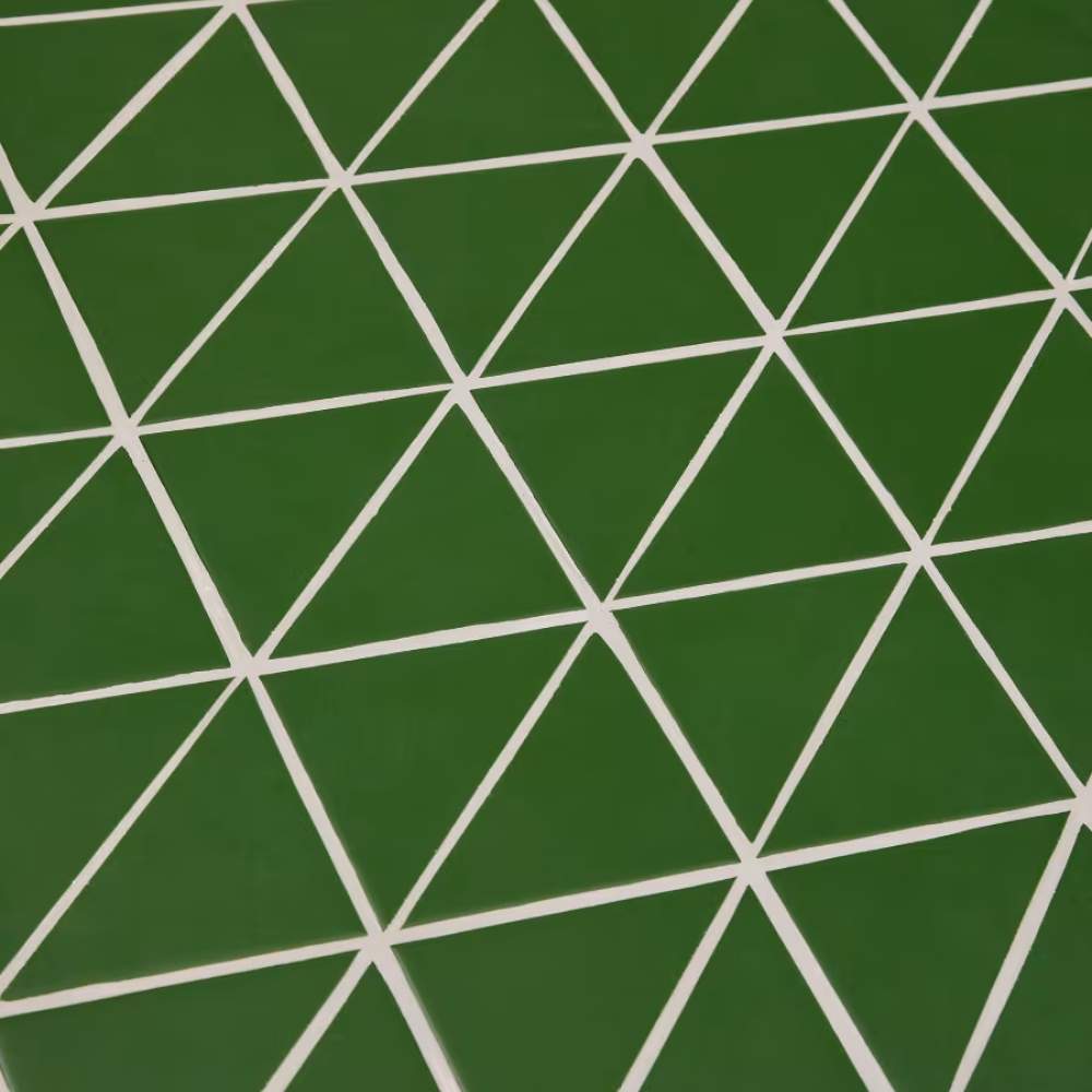 Kave Home Maurina Outdoor Table in Green Galvanized Steel with Green Tiles - 223 x 101 cm