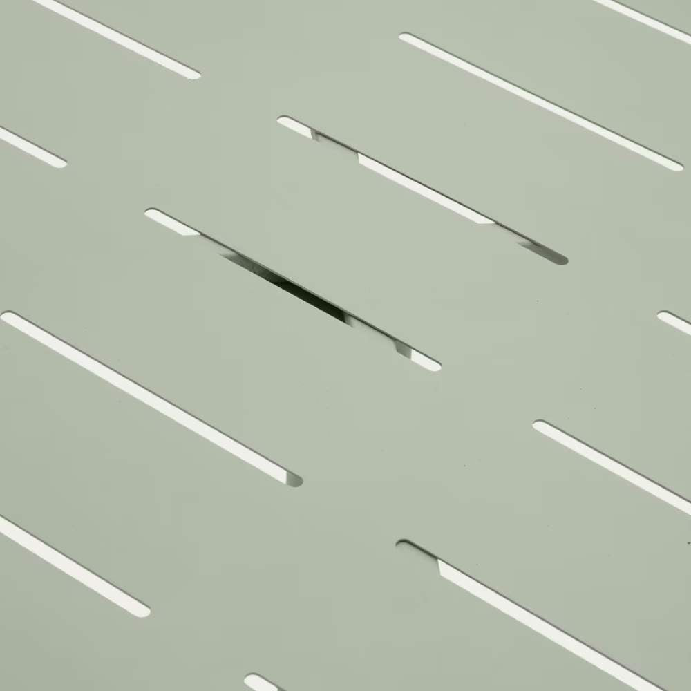 Kave Home Brai Outdoor Table in Turquoise Galvanised Steel - 70 x 70cm