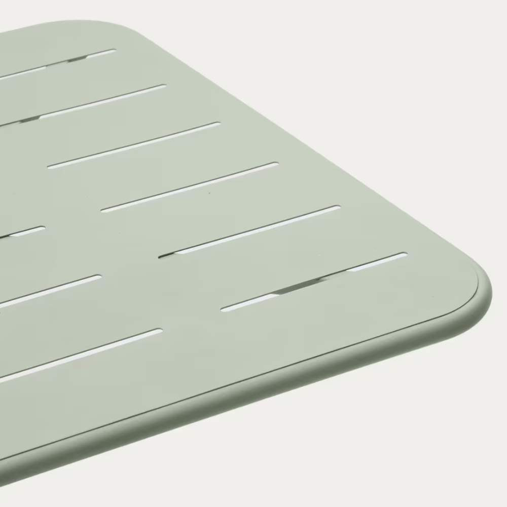 Kave Home Brai Outdoor Table in Turquoise Galvanised Steel - 70 x 70cm