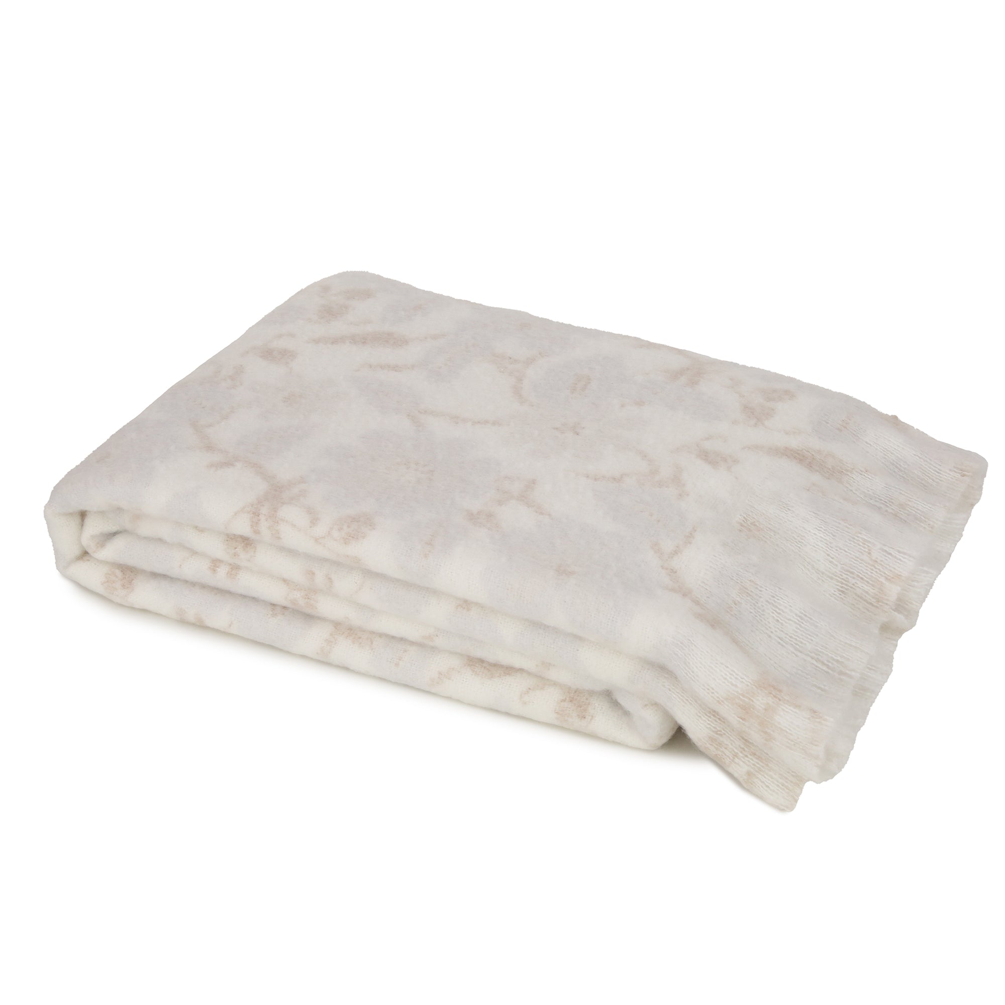 Malini Blue Floral Print on Faux Mohair