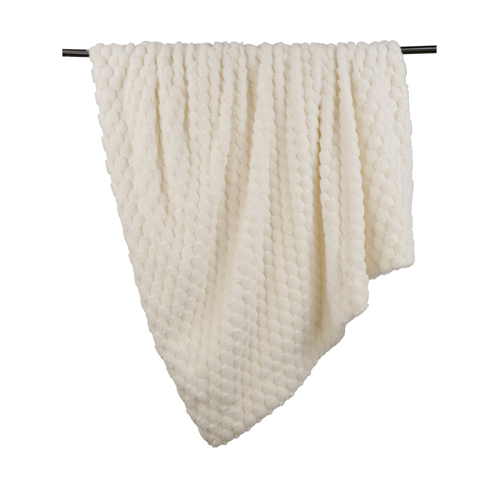 Malini Sculpted Faux Rabbit Pm Ivory