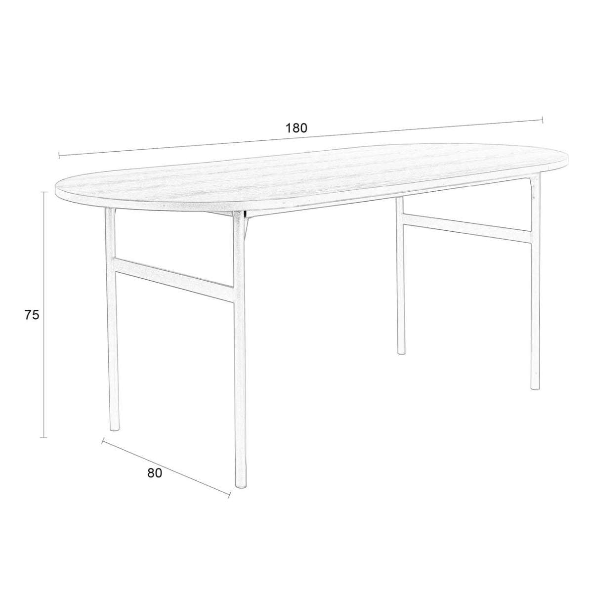 White Label Living Table Marcio Black