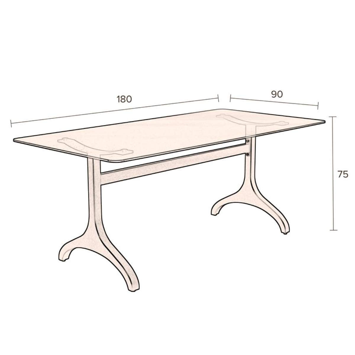 Dutch Bone Table Sansa 180x90