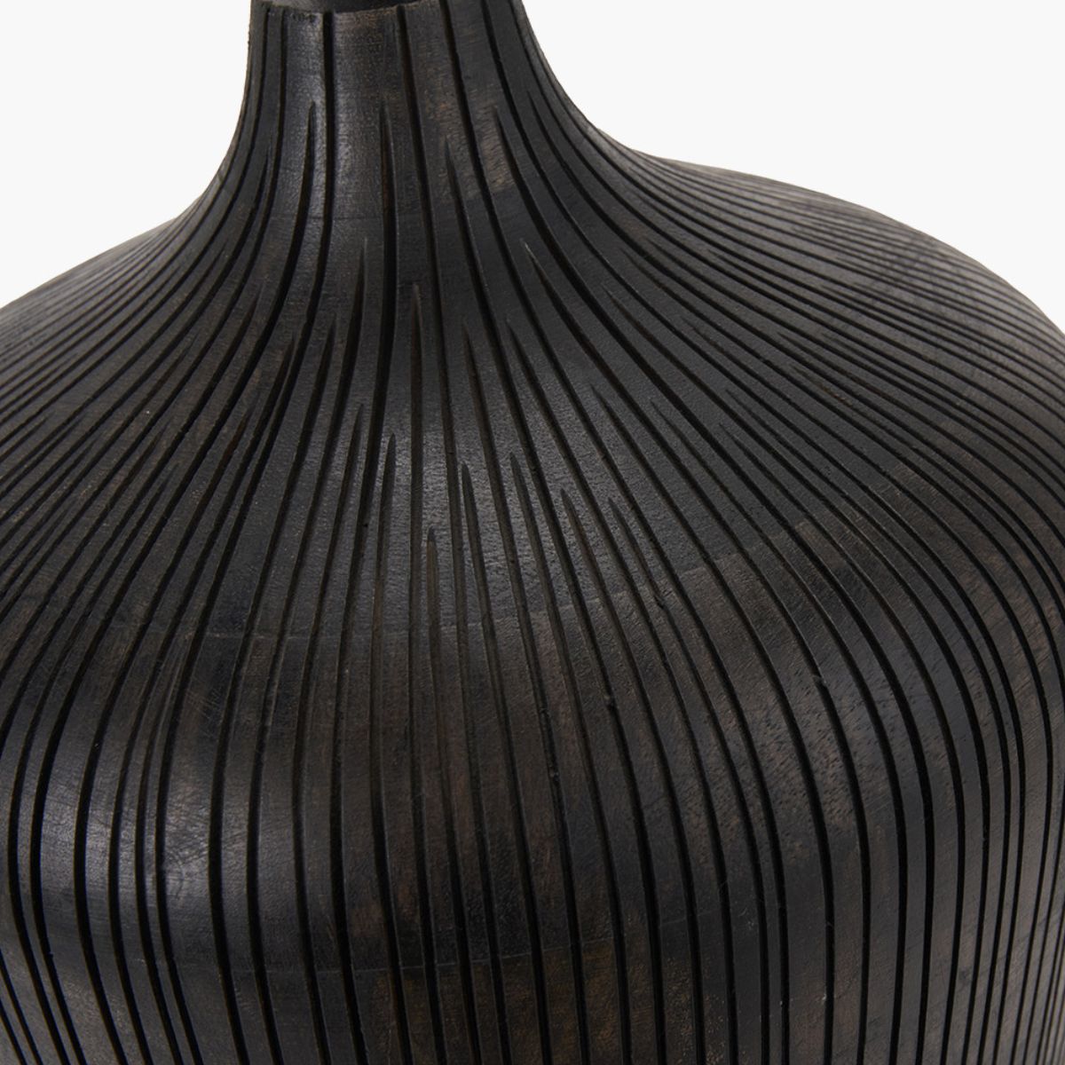 Pacific Lifestyle Taika Antique Black Textured Wood Table Lamp Base